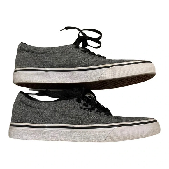 Vans Off The Wall Grey Herringbone Skate Shoe - Picture 8 of 10